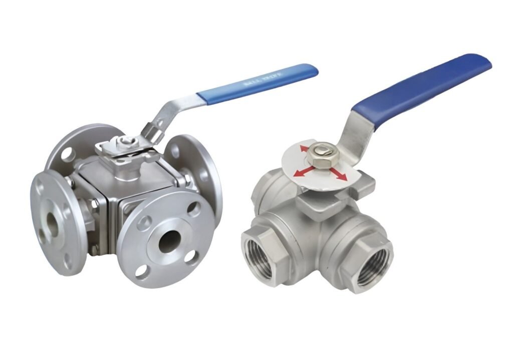 Four Way Ball Valve Design Screwed / Flanged End